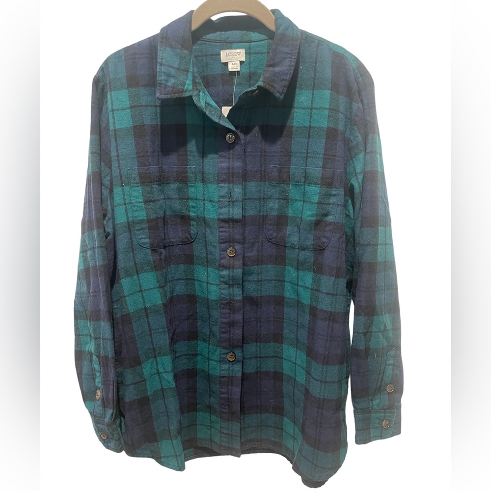 J CREW Flannel Shirt Jacket - Picture 8 of 10